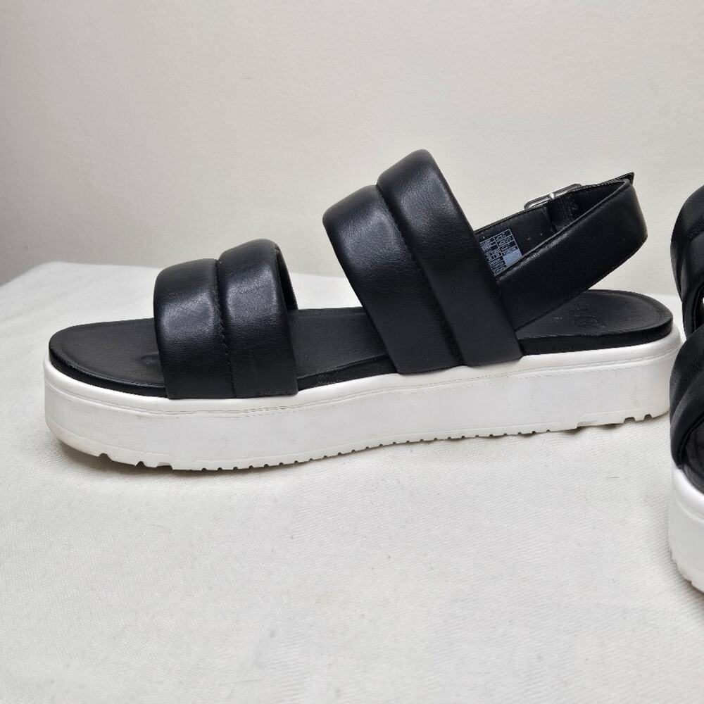 UGG Black and White Platform Sandals Size 9 - Picture 5 of 12